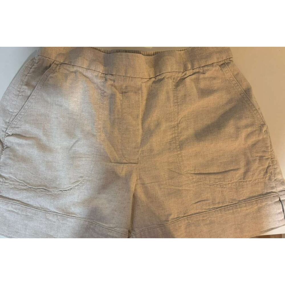 Banana Republic Linen Blend Shorts Womens S Beige High Rise Casual Pull On - Picture 4 of 7